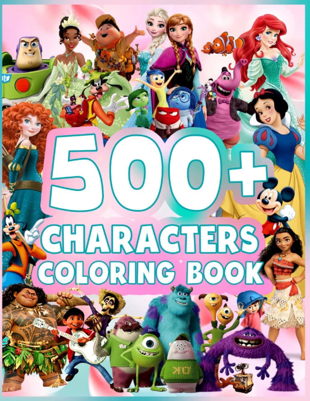 500+ Characters Coloring Book