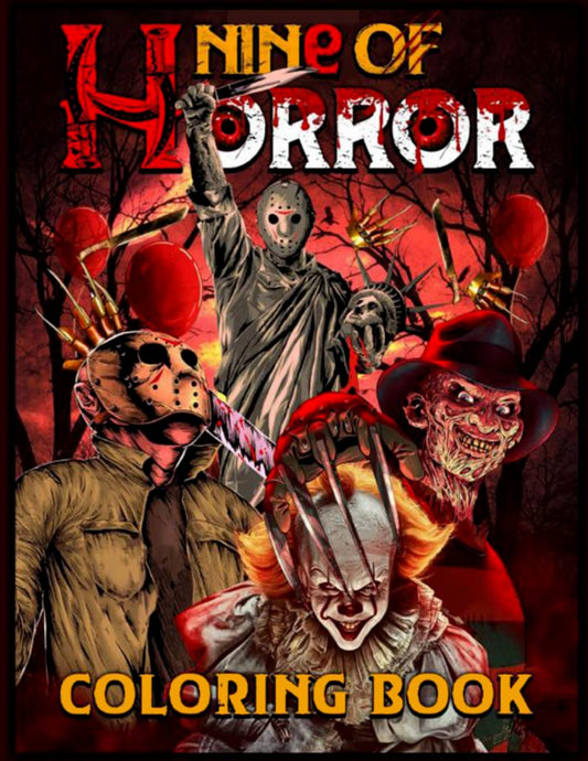 Nine of Horror Coloring Book