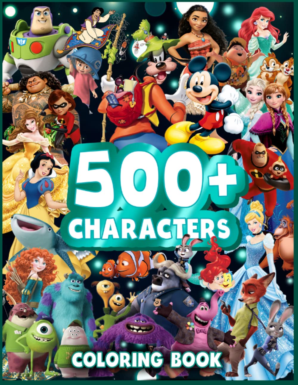 500+ Characters Coloring Book