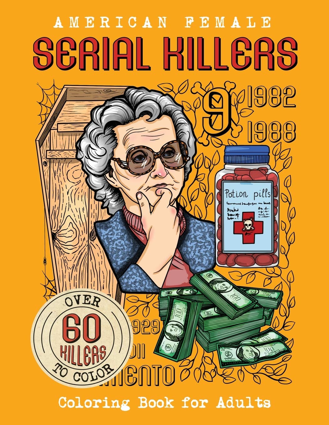 American Female Serial Killer Coloring Book for Adults